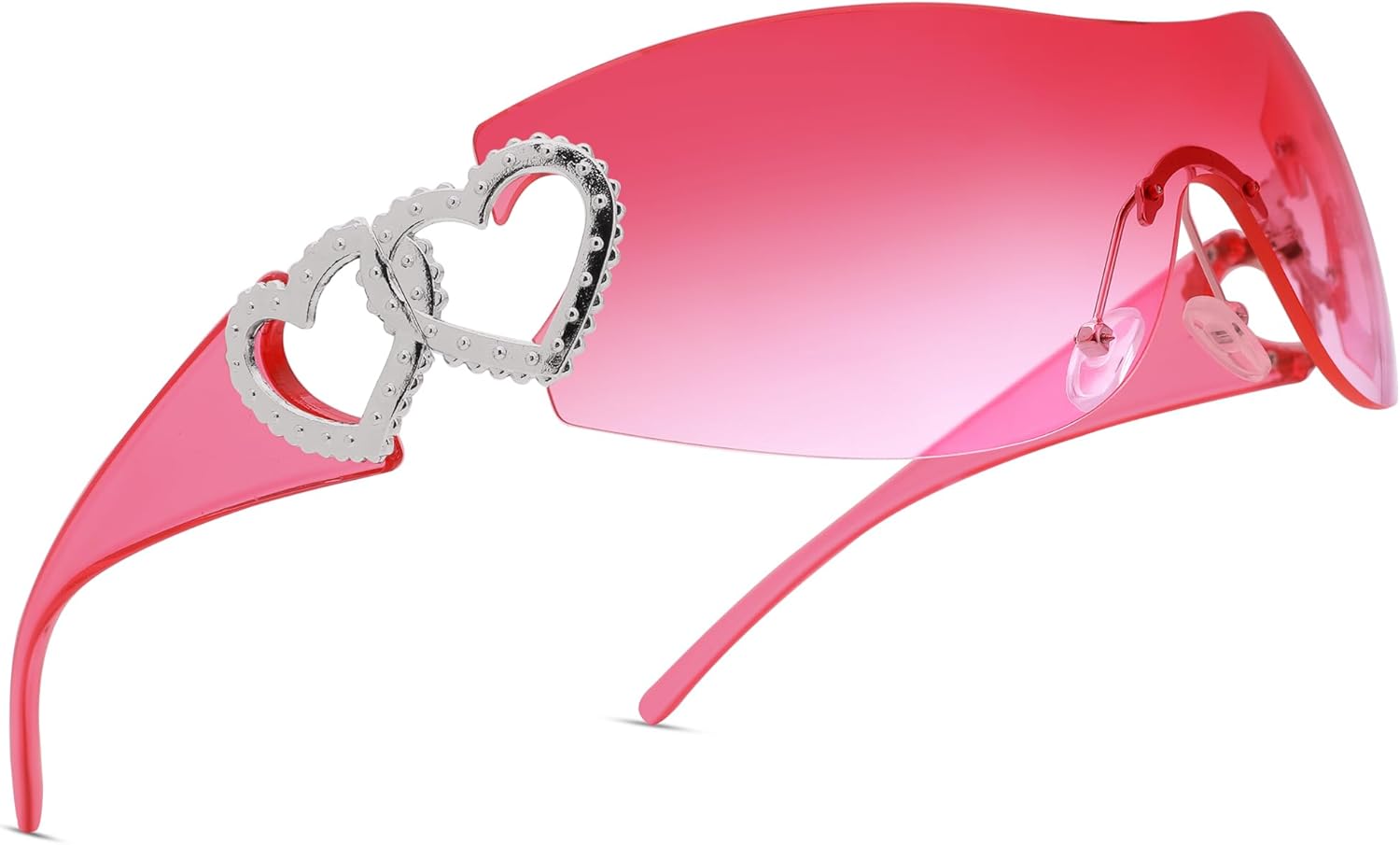 Pro Acme Wrap Around Rimless Sunglasses Women Men, Oversized Fashion Futuristic Sun Glasses Cool Shade 2000S Trendy - Image 20