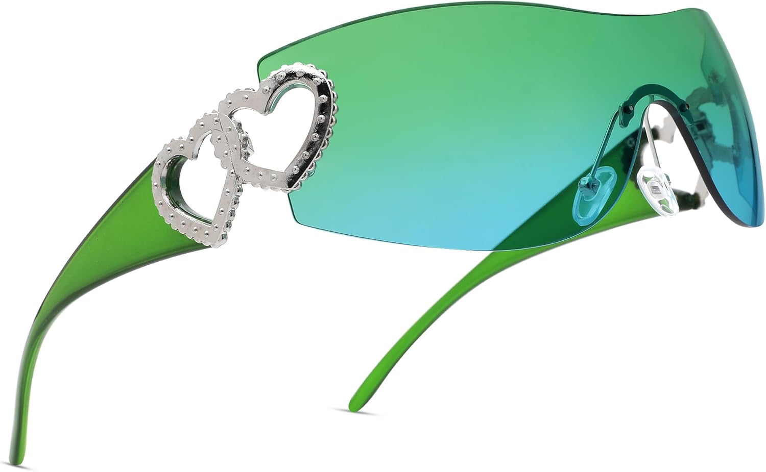 Pro Acme Wrap Around Rimless Sunglasses Women Men, Oversized Fashion Futuristic Sun Glasses Cool Shade 2000S Trendy - Image 21