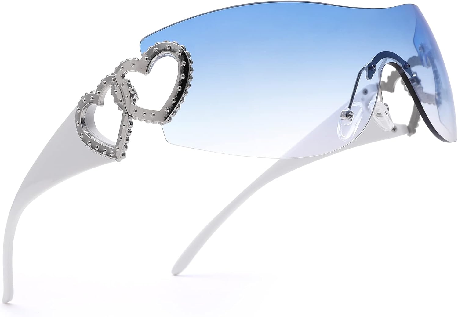 Pro Acme Wrap Around Rimless Sunglasses Women Men, Oversized Fashion Futuristic Sun Glasses Cool Shade 2000S Trendy - Image 19