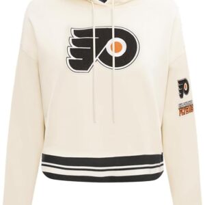 Pro Standard Women's NHL Retro Classics Cropped Ribbed Fleece Pullover Hoodie