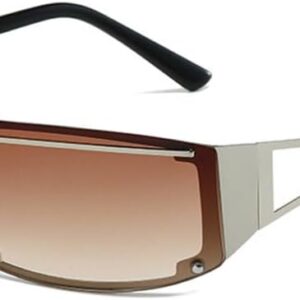 Punk Sunglasses Women Futuristic Rimless Gradient Sun Glasses UV400 Ladies Men Fashion Small Wrap Around Eyewear Shades，L19589