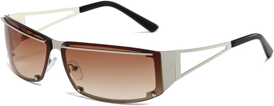 Punk Sunglasses Women Futuristic Rimless Gradient Sun Glasses UV400 Ladies Men Fashion Small Wrap Around Eyewear Shades,L19589
