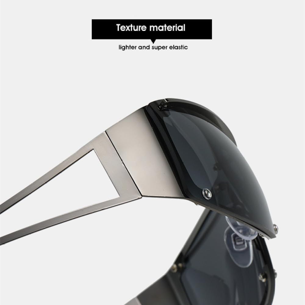 Punk Sunglasses Women Futuristic Rimless Gradient Sun Glasses UV400 Ladies Men Fashion Small Wrap Around Eyewear Shades,L19592 - Image 4