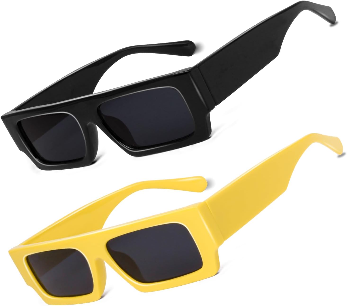 Rectangle Sunglasses, 90s Small Vintage Narrow Square Sunglasses for Men Women Trendy Classic Shades Sun Glasses - Image 10