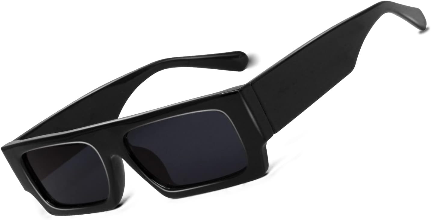 Rectangle Sunglasses, 90s Small Vintage Narrow Square Sunglasses for Men Women Trendy Classic Shades Sun Glasses - Image 12