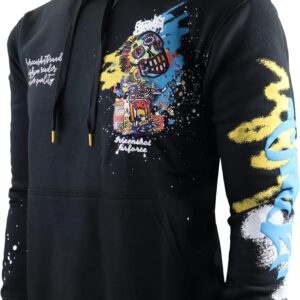 SCREENSHOT-FLEECE HOODIE 4202 Mens Urban Streetwear NYC Graffiti Embroidery Patch Fleece Pullover Sweatshirt Hoodie