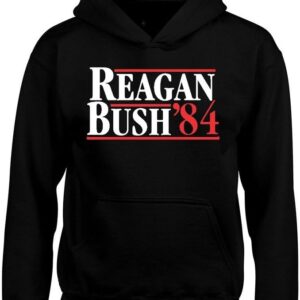 shop4ever Reagan Bush 84 Retro Hoodies Vintage Presidential Campaign Sweatshirts