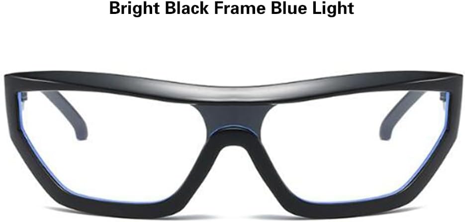 SLCHJXS Y2K Futuristic Sunglasses Cool Oval Wrap Around Sports Sunglasses for Women Men - Image 3