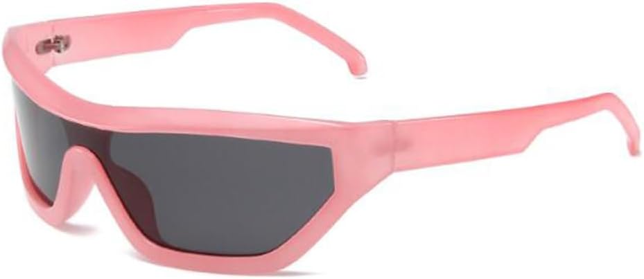 SLCHJXS Y2K Futuristic Sunglasses Cool Oval Wrap Around Sports Sunglasses for Women Men - Image 4