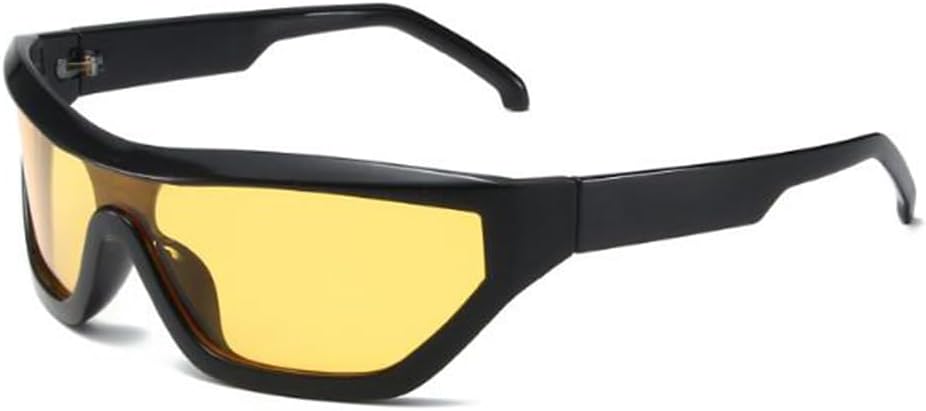 SLCHJXS Y2K Futuristic Sunglasses Cool Oval Wrap Around Sports Sunglasses for Women Men - Image 8