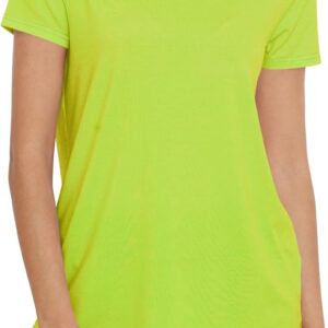 Smile Fish Women Crewneck Loose Fit Tunic Tops Short Sleeve Dressy Casual Summer Long Tee Shirts