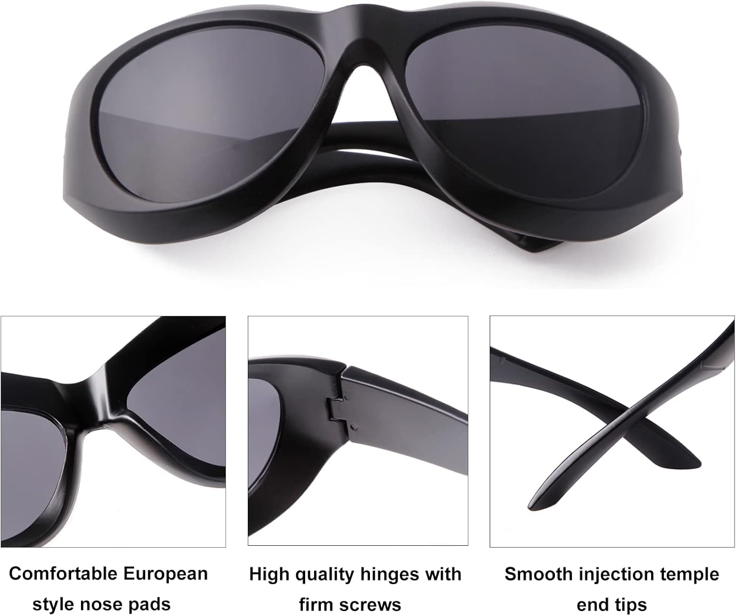 SORVINO Futuristic Oval Sunglasses for Women Men Fashion Oversized Wrap Around Glasses Beige Pink Shades - Image 6