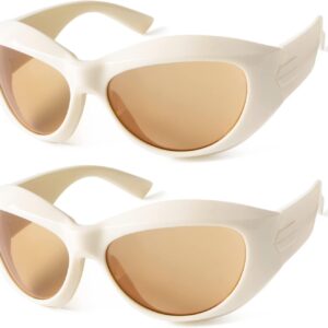 SORVINO Futuristic Oval Sunglasses for Women Men Fashion Oversized Wrap Around Glasses Beige Pink Shades
