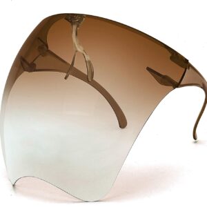 STORYCOAST Oversized Safety Protective Face Shields Goggles Sunglasses Women/Men (Anti-Fog/Anti-Spray) (Gradient Brown, 6.10)