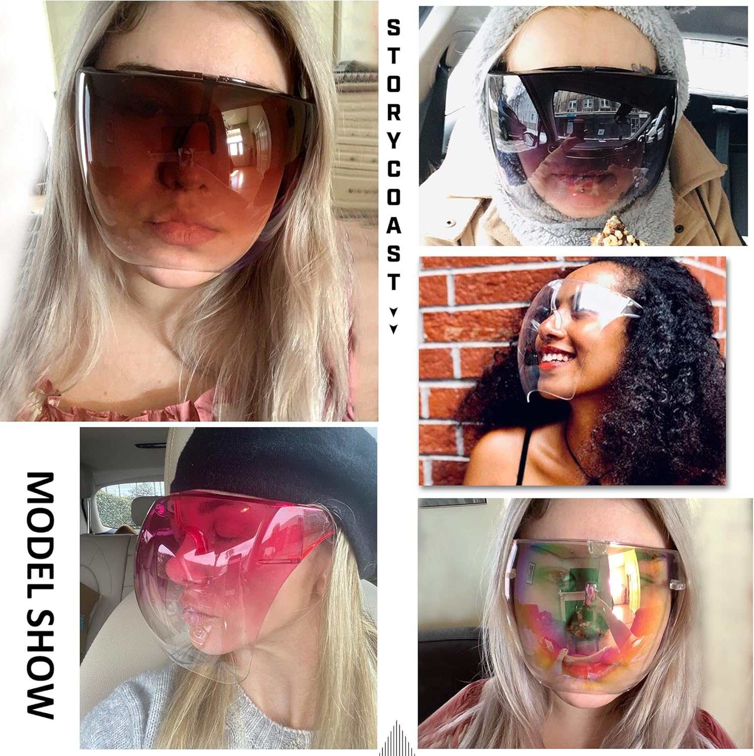 STORYCOAST Oversized Safety Protective Face Shields Goggles Sunglasses Women/Men (Anti-Fog/Anti-Spray) (Transparent, 6.10) - Image 6