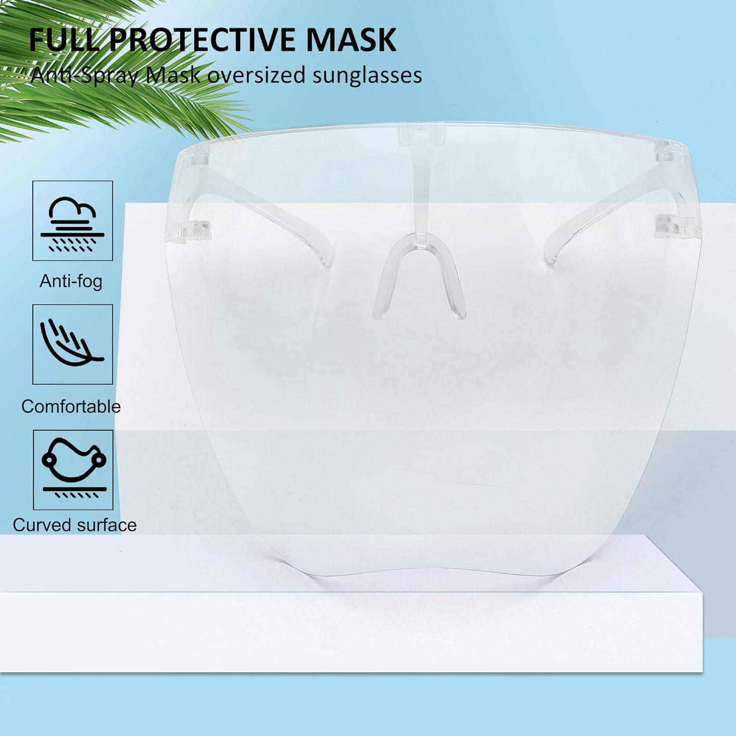 STORYCOAST Oversized Safety Protective Face Shields Goggles Sunglasses Women/Men (Anti-Fog/Anti-Spray) (Transparent, 6.10) - Image 2