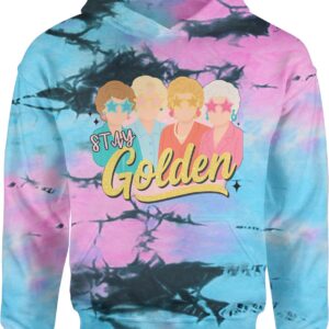 The Pxv Stay Golden Girls Retro Youth-Sized Hoodie, Soft Fleece, Graphic Design