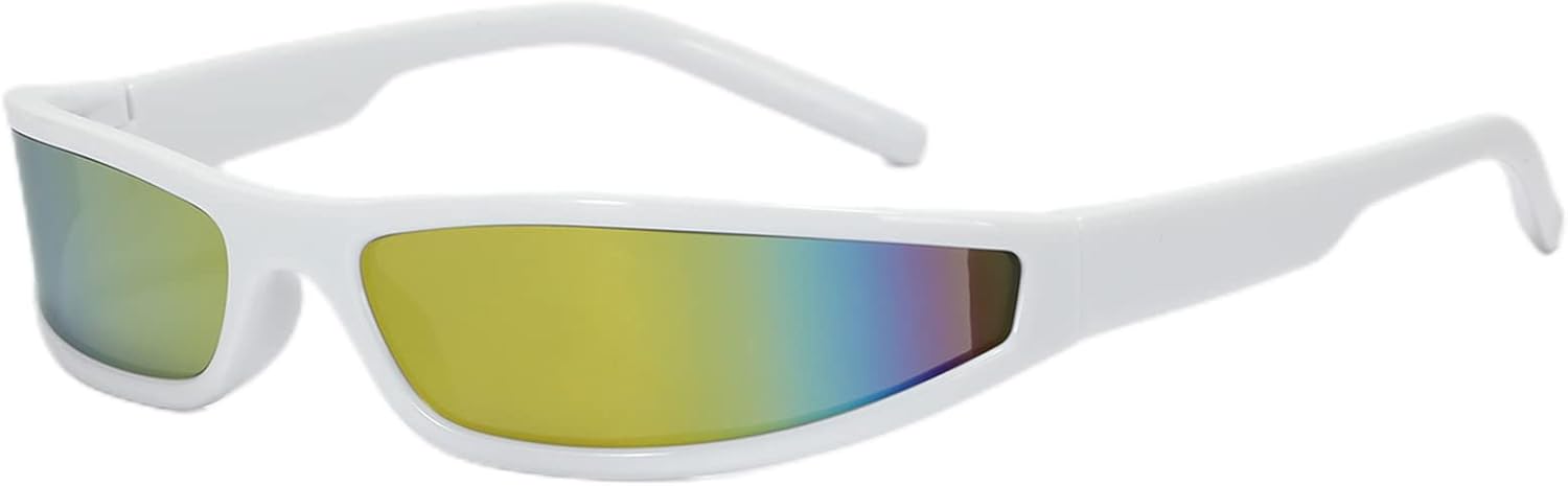 TIGA VINTA Futuristic Wrap Around Sunglasses Men Women Trendy Narrow Sqaure Frame Gangster Style Shades Eyewear