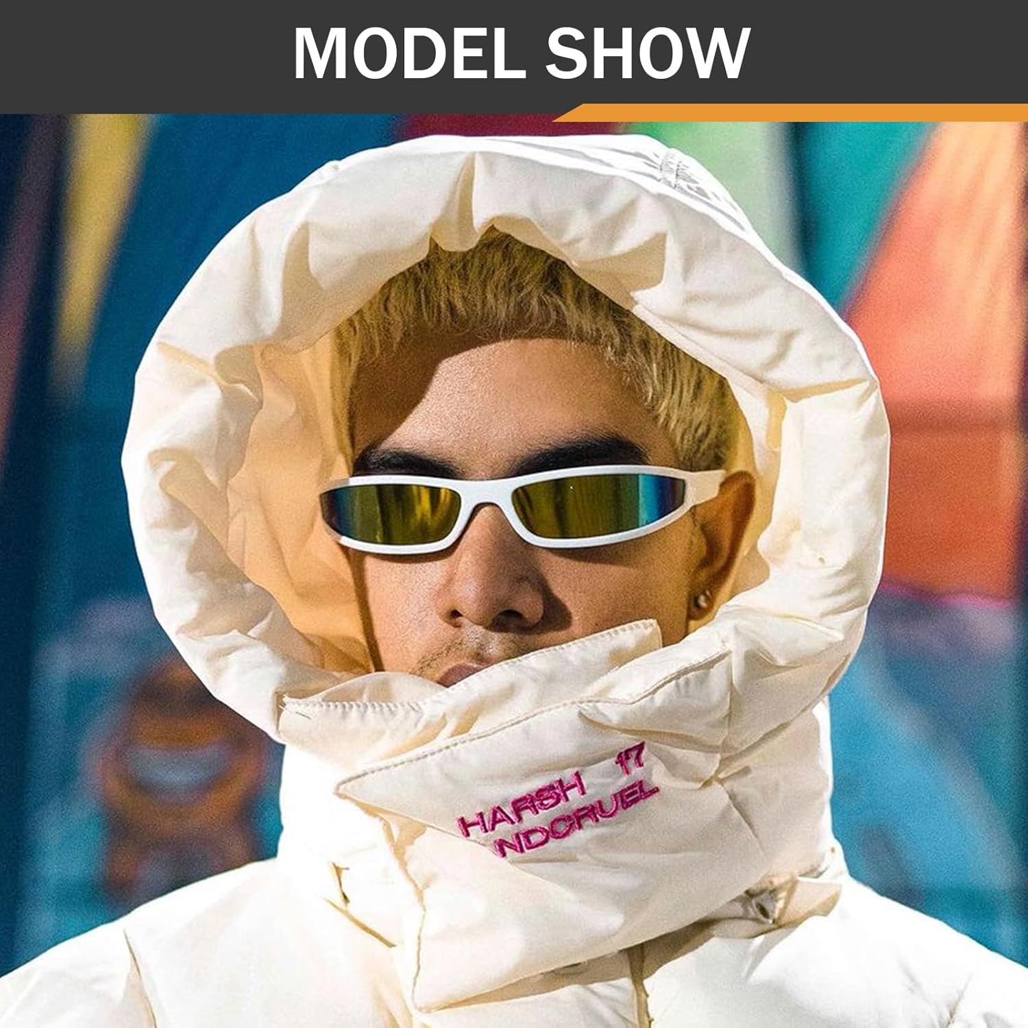 TIGA VINTA Futuristic Wrap Around Sunglasses Men Women Trendy Narrow Sqaure Frame Gangster Style Shades Eyewear - Image 5