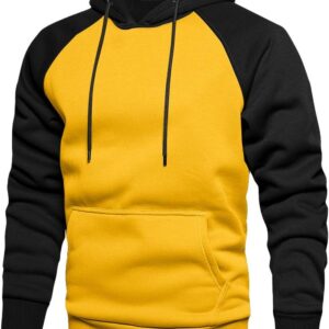 TOLOER Pullover Hoodie Men Blend Fleece Long Sleeve Sweatshirt with Kangaroo Pockets