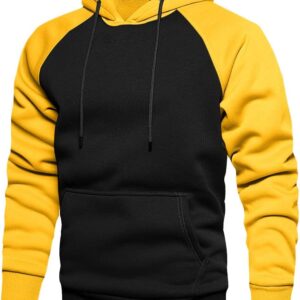 TOLOER Pullover Hoodie Men Blend Fleece Long Sleeve Sweatshirt with Kangaroo Pockets