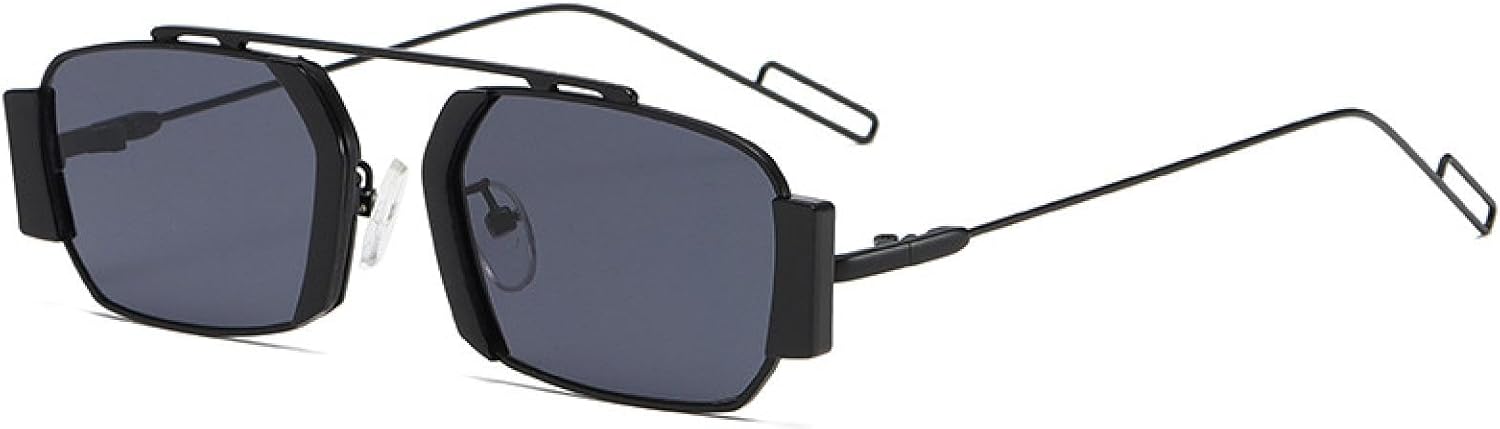 TVTBBVV Punk Sunglasses for Women Men Vintage Small Polygonal Alloy Frame Uv400 Futuristic Streetwear - Image 10