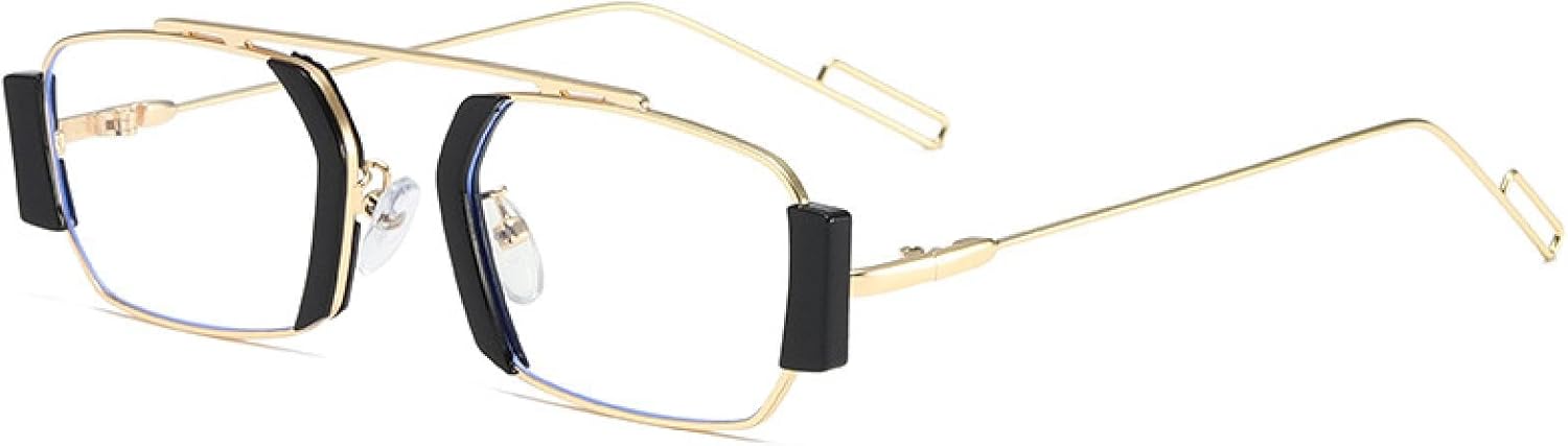 TVTBBVV Punk Sunglasses for Women Men Vintage Small Polygonal Alloy Frame Uv400 Futuristic Streetwear - Image 9