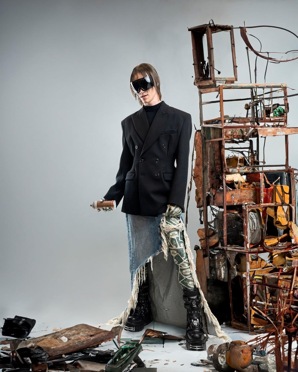 TYA Oversized Wrap Around Sunglasses for Women Men, Futuristic Rave Curved Lens Shades, Fashion Trendy Shield Sun Glasses - Image 5