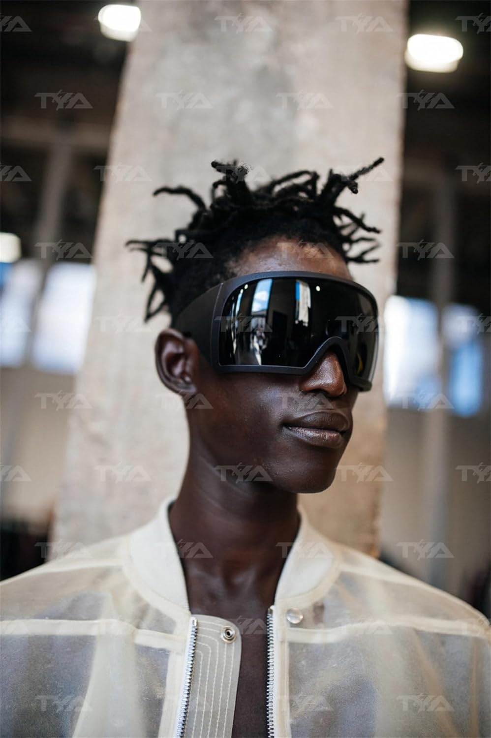 TYA Oversized Wrap Around Sunglasses for Women Men, Futuristic Rave Curved Lens Shades, Fashion Trendy Shield Sun Glasses - Image 2