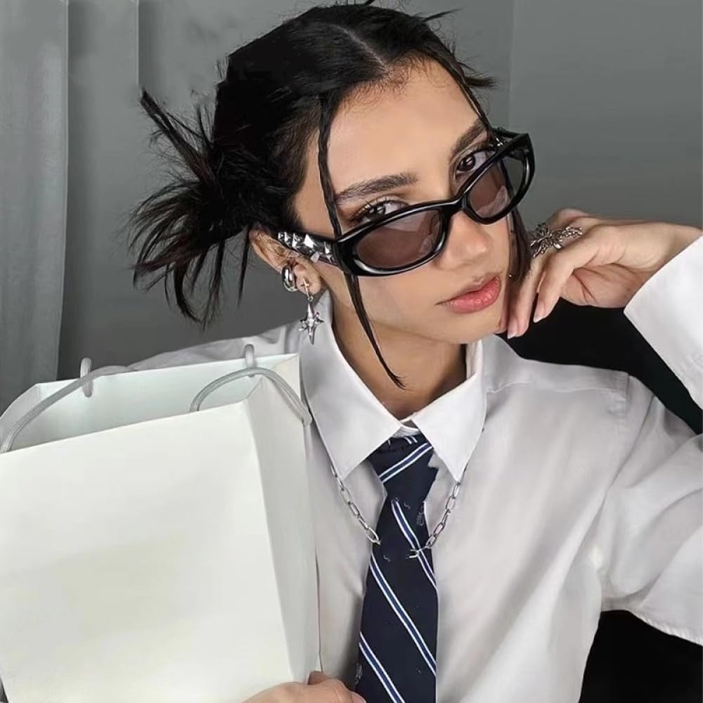 TYUVIVO Small Frame Cat Eye Sunglasses Women Luxury Sun Glasses Men Futuristic Sunglass Star Shades - Image 2