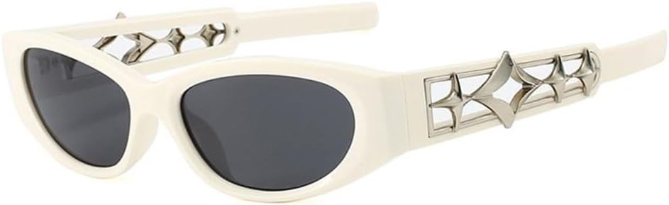 TYUVIVO Small Frame Cat Eye Sunglasses Women Luxury Sun Glasses Men Futuristic Sunglass Star Shades