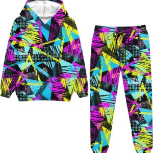 uideazone 5-14T Boys Hoodie Pant Sets Sweatsuit 3D Print Hooded Sweatshirt Sweatpant Set Kids 2 Piece Outfits Tracksuit