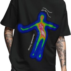 UOUA Mens Graphic Tees Vintage T-Shirts Oversized Letter Print Casual Crewneck Cotton Top Short Sleeve Rapper Streetwear