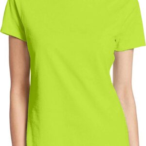 URBAN BUCK Womens Neon High Visibility Lightweight Running Shirt Workout Swim UPF50+ Basic Short Sleeve Sun T-Shirt for Women