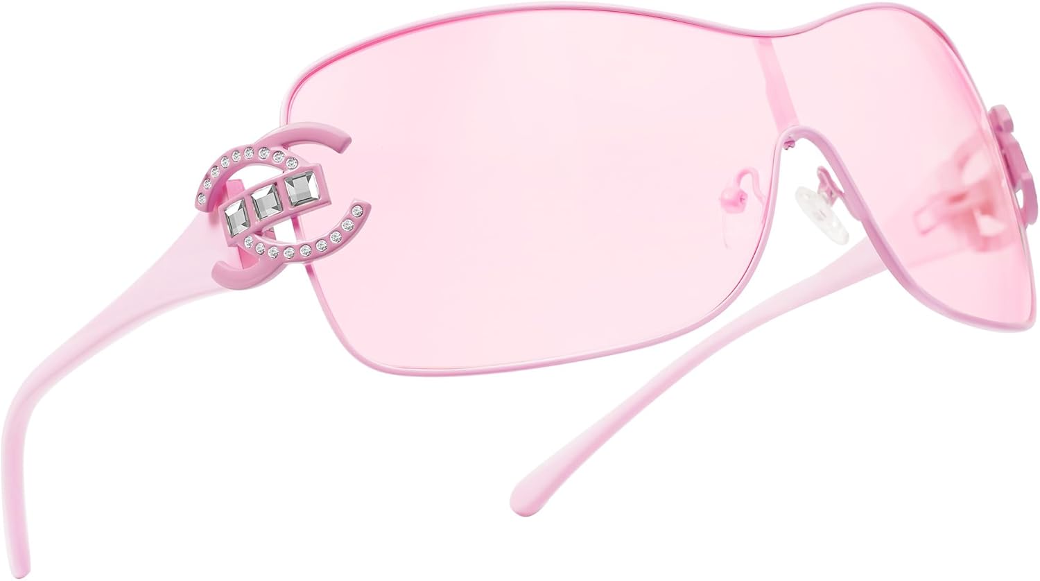 VANLINKER Wrap Around Y2K Sunglasses for Women Men Trendy Oversized Sun Glasses Fashion Shield Frameless Shades One-piece - Image 9