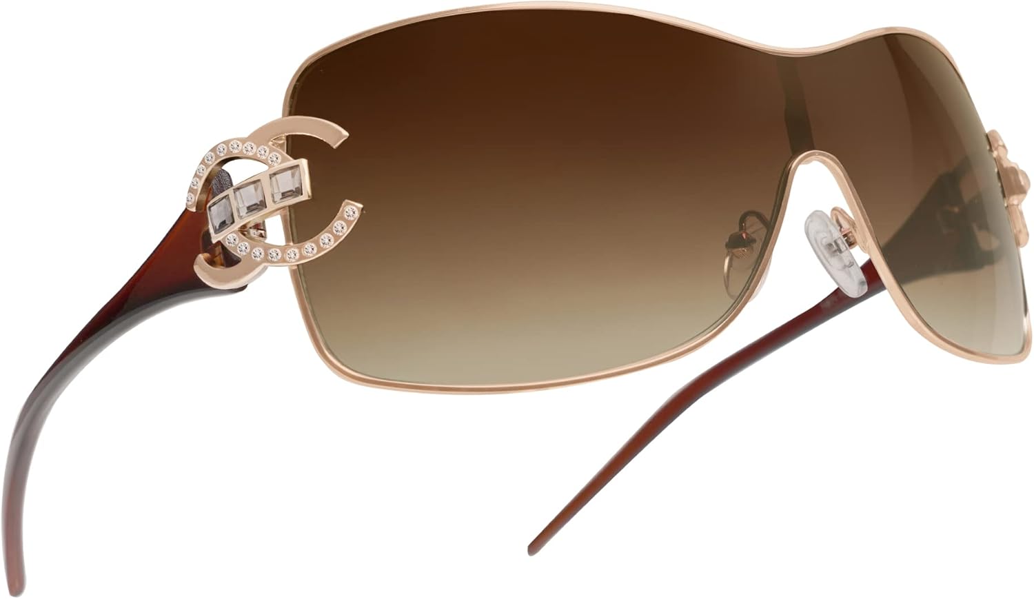 VANLINKER Wrap Around Y2K Sunglasses for Women Men Trendy Oversized Sun Glasses Fashion Shield Frameless Shades One-piece