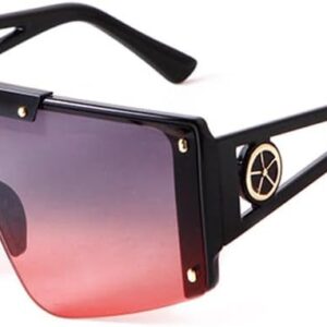 VFDHN One Piece Oversized Sunglasses Women Men Retro Futuristic Large Sun Glasses