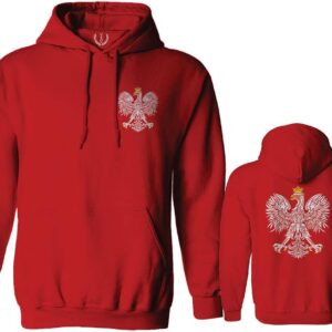 VICES AND VIRTUES Men's Poland Pride Retro Eagle Flag Soccer Hoodie