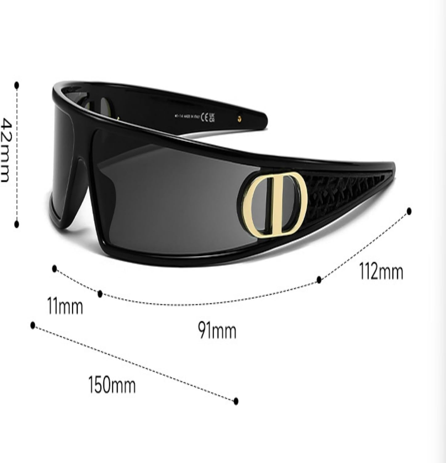 Vintage rectangular sunglasses, men's and women's fashion sports, wrap-around sunglasses, UV protection - Image 5