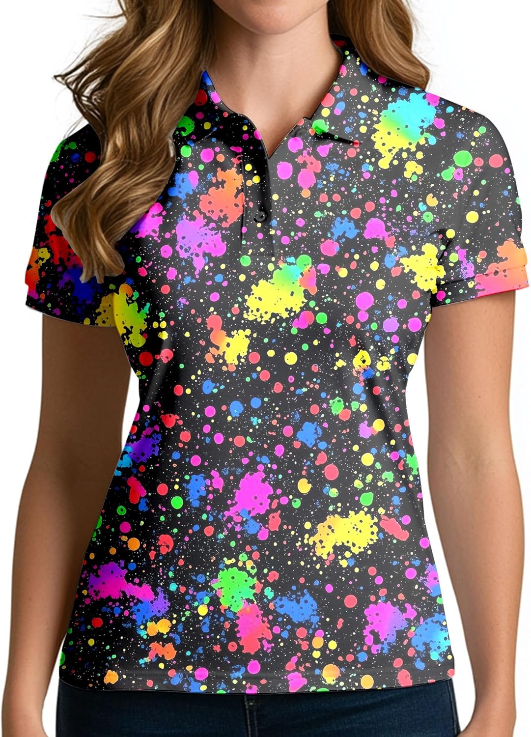 Womens Golf Shirt Short Sleeve Funny Golf Shirts for Woman Tennis Outfit