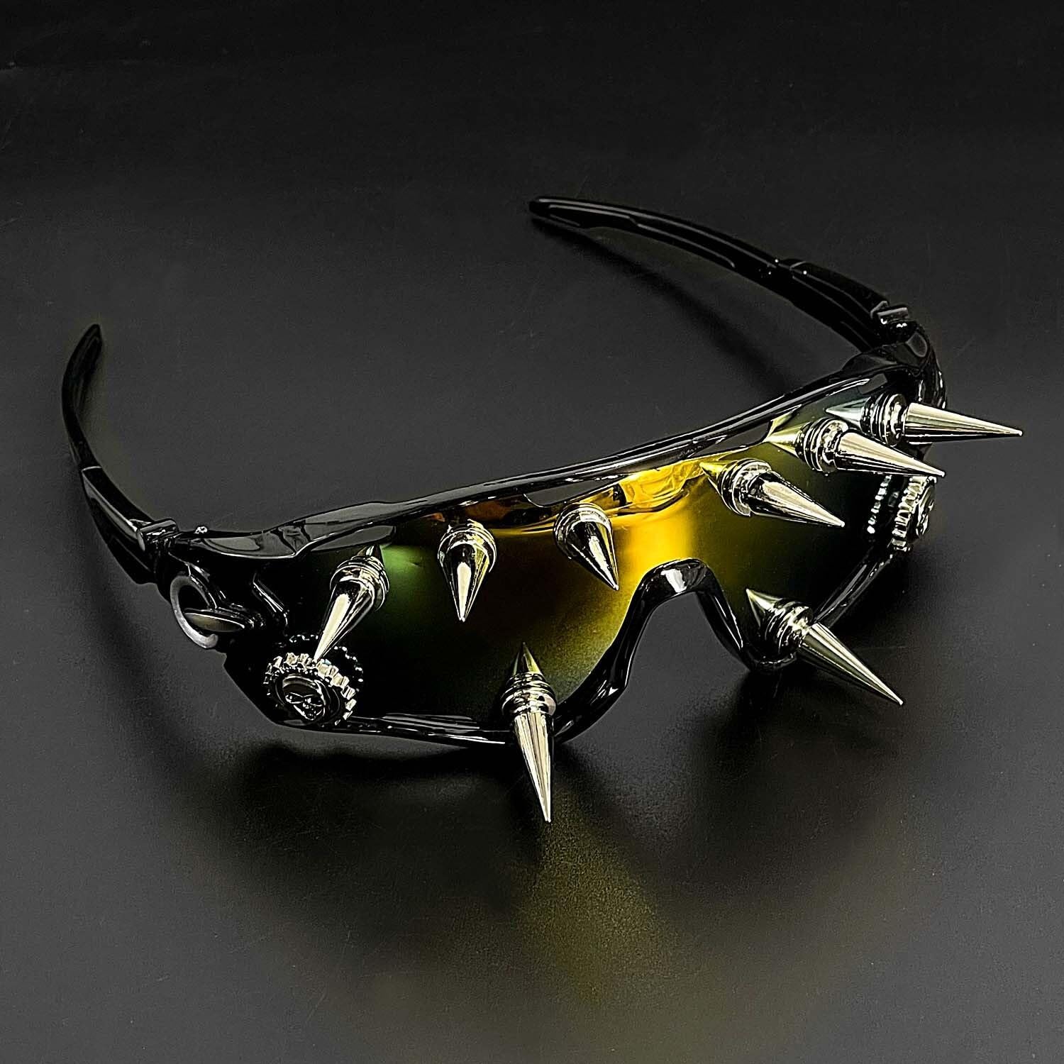 XIXTUT Laser Welding Cyber Spike Glasses Men Women Biker Cosplay Halloween Sunglasses - Image 3