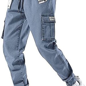 XYXIONGMAO Streetwear Hip Hop Cargo Joggers Pants for Men Denim Overalls Sports Harness Feet Harlan Casual Trousers