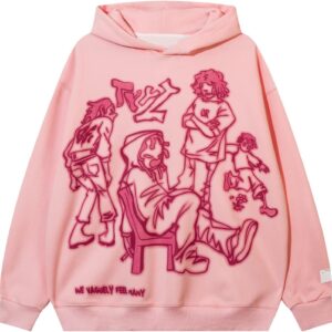 Y2k Hoodie for Women Men Fashion Carton Hoodie Retro Vintage Casual Hip Hop Long Sleeve Halajuku Sweatshirt