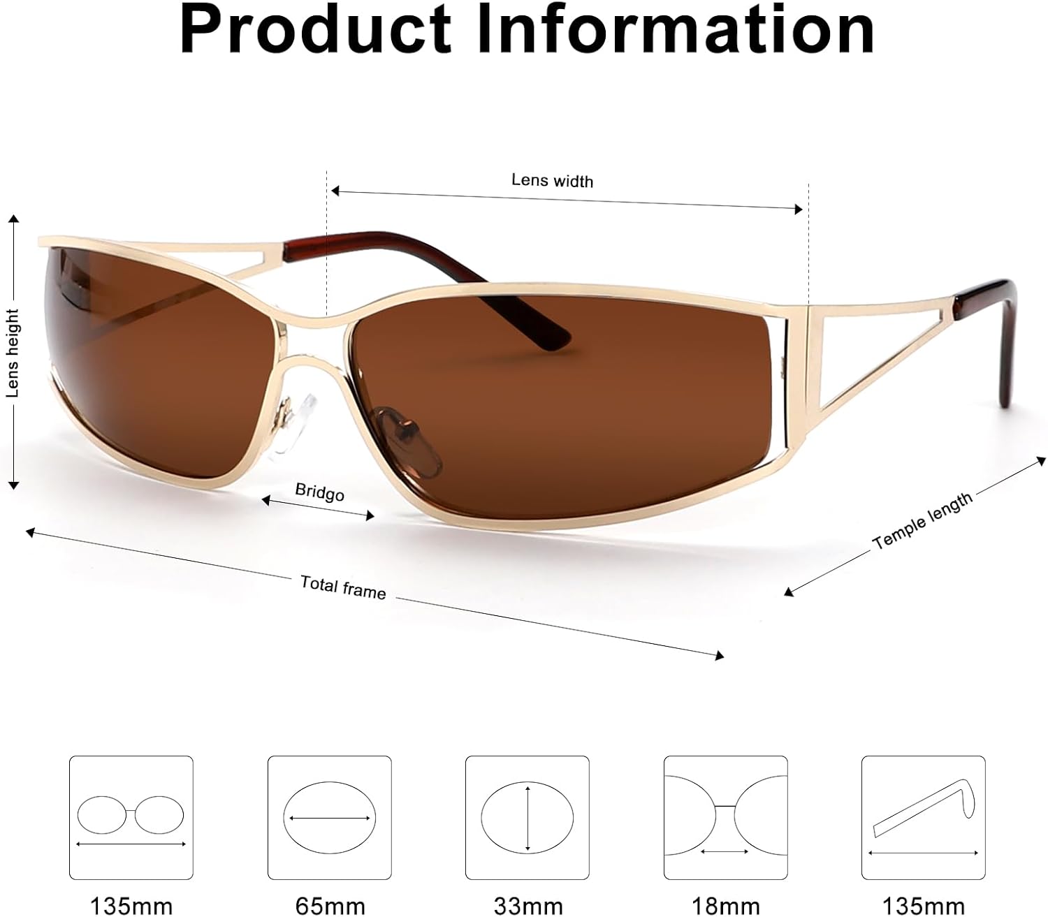 Y2k Sunglasses for Women,Fashion Metal Y2k Glasses,Trendy 2000S Sunglasses Aesthetics Y2k Accessories for Women - Image 3