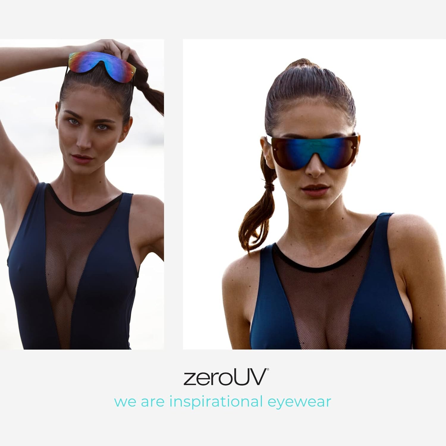 zeroUV 80s Baseball Sunglasses, Mirrored Men Sports Glasses, Women Goggles for Cycling, Wraparound Visor Shield - Image 5