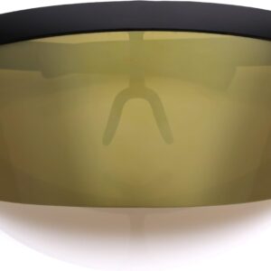 zeroUV Visor Sunglasses for Men and Women, Futuristic Face Shield Glasses with UV400 Protection 172mm